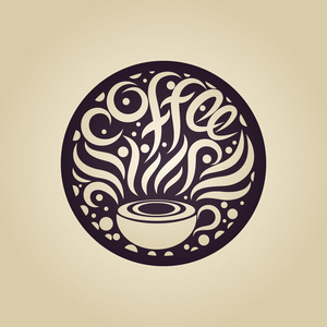 咖啡标志矢量