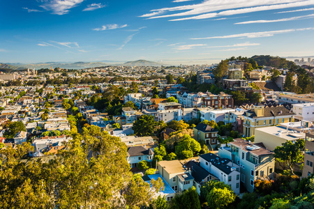 从坦克山公园，在 San Francisco，加州的视图