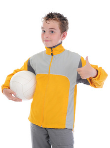 一名年轻足球运动员的肖像