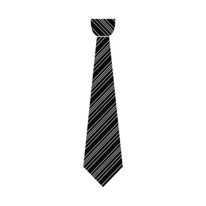 服装领带图标, 简约风格