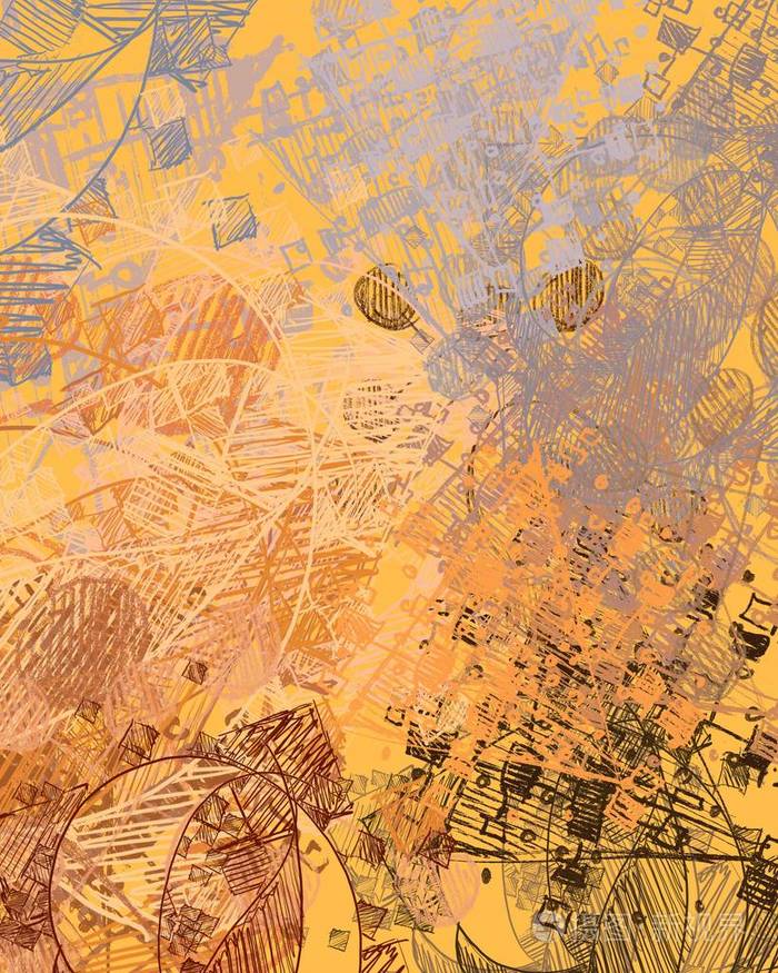 当代艺术.手工制作艺术.色彩鲜艳的质感.现代艺术品.脂肪涂料的笔触.