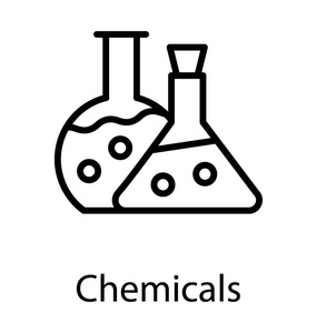 液体除冰化学实验室仪器的图标照片