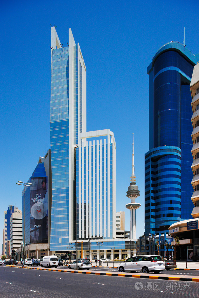 科威特城正在成为中东地区发展美丽的建筑摩天大楼最新城市