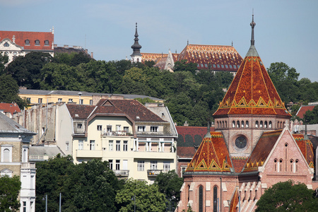 加尔文主义教会和匈牙利首都布达佩斯的古建筑