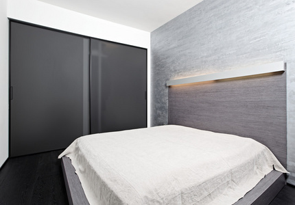 米色色调的现代简约风格卧室室内图片