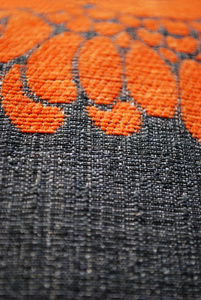 灰色和橙色的织物纹理