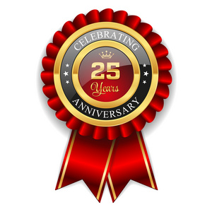 金 25 年周年纪念徽章