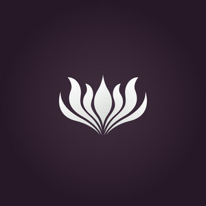 莲花花剪影图片