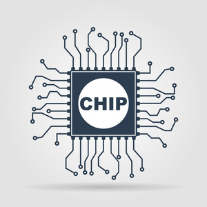 矢量芯片图标照片