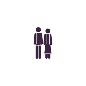 站在一起的男人和女人向量图标