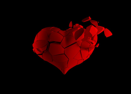 破碎的玻璃心破碎的心照片