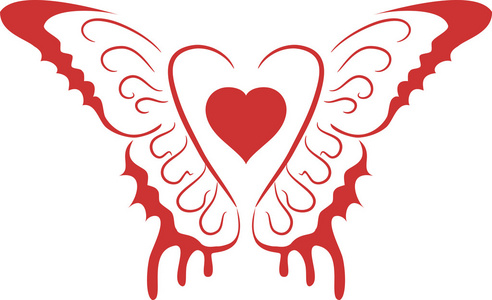 心翅膀图片