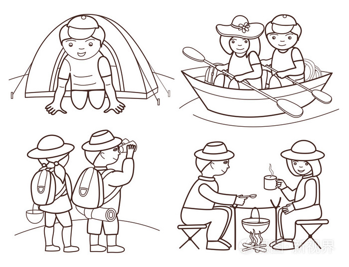 游客旅游(矢量插图集)插画-正版商用图片0ayr5c-摄图新视界