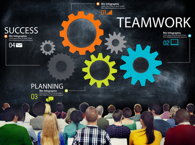 团队合作团队组齿轮伙伴关系合作的概念