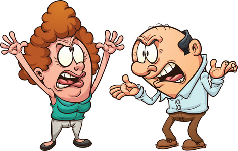 母子吵架图片-母子吵架素材-母子吵架插画-摄图新视界