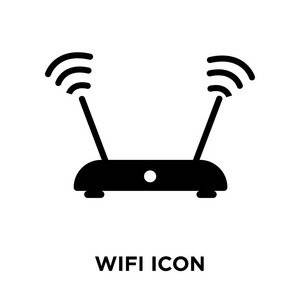 wifi 信号图标矢量隔离在白色背景上, 标志概念的 wifi 信号标志在透明背景, 实心黑色符号