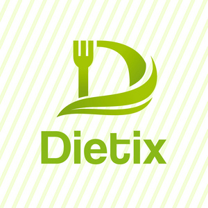 字母 D 创意饮食徽标