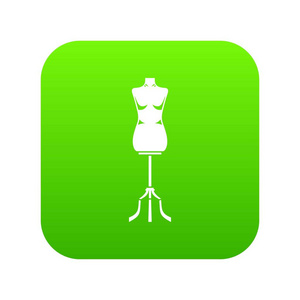 缝纫模特图标数字绿色