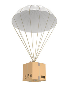 包裹降落伞降落伞包飞照片