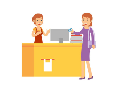 收银员卖方图片