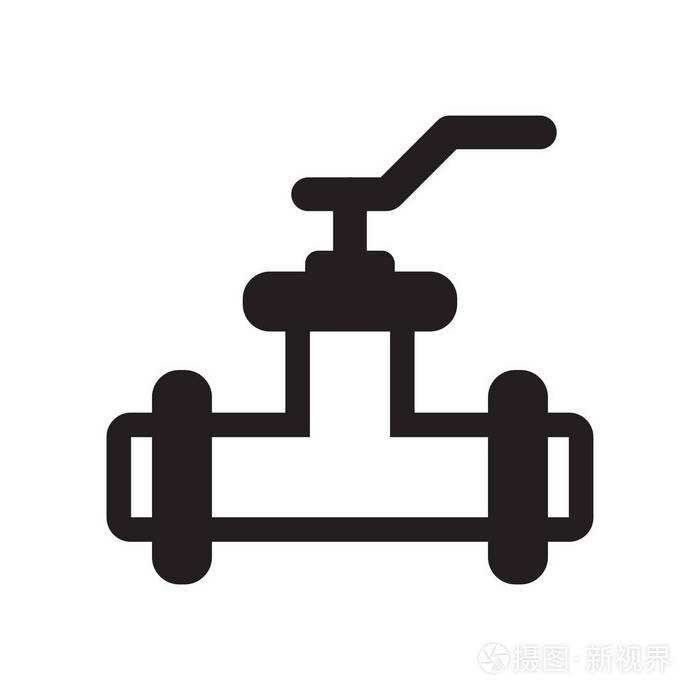 白色背景下的管道图标矢量符号和符号隔离