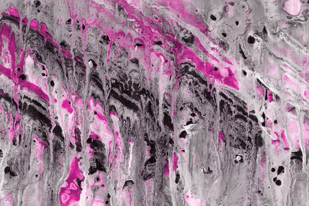 粉红色抽象背景与油漆飞溅纹理