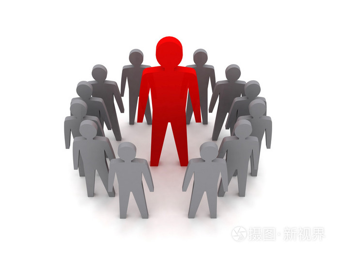 团队的领导者.公司的老板.贵宾.概念 3d 图