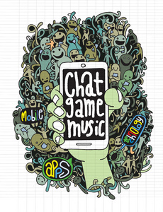 手机涂鸦手画的手拿着智能手机,涂鸦风格照片