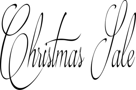 圣诞节销售假日季节文本标志插图在白色背景上