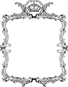 装饰复古华丽的画框.矢量插画照片