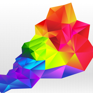 摘要背景彩色三角形多边形元素004