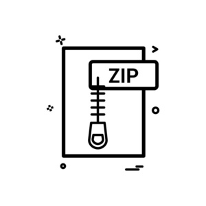 zip 文件格式图标矢量设计