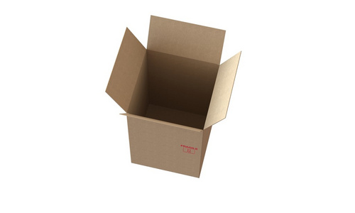 打开盖子上白在完美的条件孤立的纸板盒