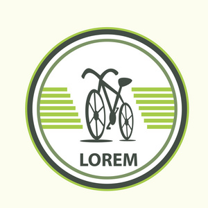矢量 logo 设计模板.自行车上复古和经典风格的轮廓.
