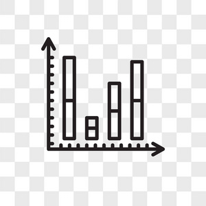 条形图矢量图标被隔离在透明背景上, 酒吧 ch