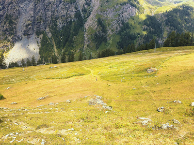 近蒙罗莎夏季 Gressoney 山谷全景图