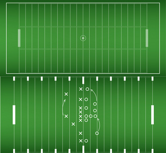 美式橄榄球场背景 eps10 矢量集