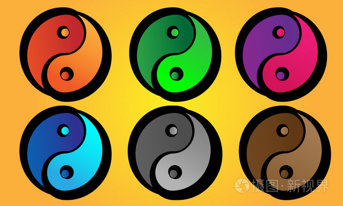 阴阳五行插画 正版商用图片0b2a0y 摄图新视界