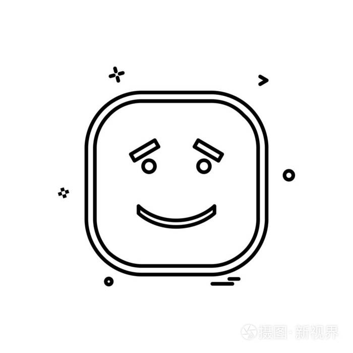 快乐 emoji 表情图标设计矢量