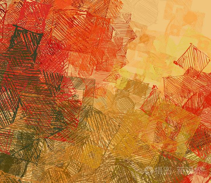 当代艺术.手工制作艺术.色彩鲜艳的质感.现代艺术品.脂肪涂料的笔触.