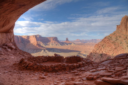 虚假 kiva，峡谷地 n.p.犹他州