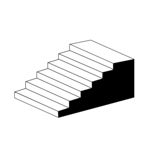 等距对象楼梯建筑 3d 对象投影视图