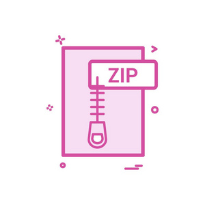 zip 文件格式图标矢量设计