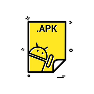 apk 应用程序下载文件文件格式图标矢量设计