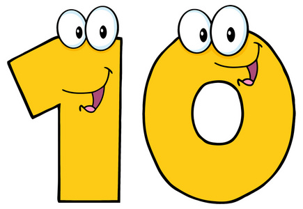 数字十卡通人物图片