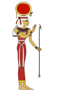 伊西斯,古埃及神的孤立图照片