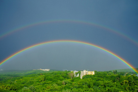 雨后彩虹图片