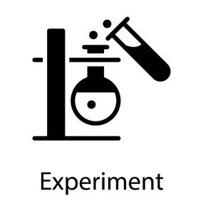 实验室设备瓶和样品管作为实验室实验矢量图标