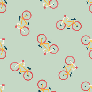 交通自行车平图标，eps10 无缝图案背景