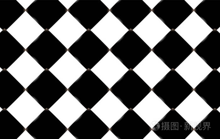 抽象纹理的黑白正方形的菱形, 陶瓷发光砖.背景.矢量插图